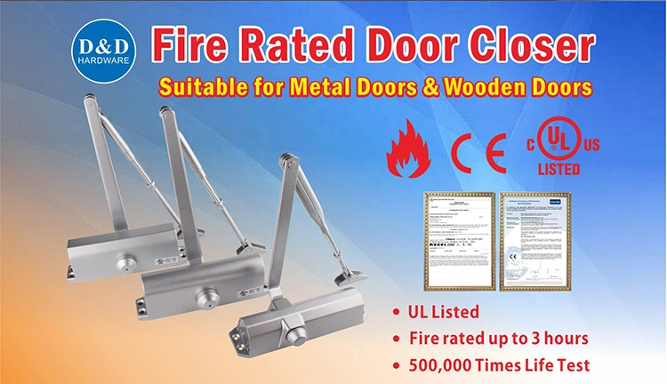 En1154 Fire Rated Overhead Aluminium Automatic Glass Door Closer Accessories