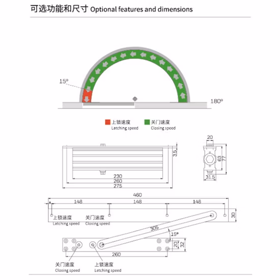 Foshan Manufacturer Accessories Adjustable Automatic Door Closer Its-400