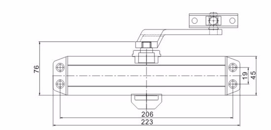 Aluminum Hydraulic Door Closer Adjustment for Fire Rated Door